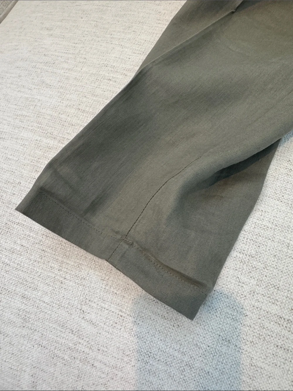Zara Olive Green Chinos - Slim Fit linen